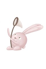 Hare. illustration of bunny with sap