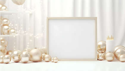 Christmas decorations with appropriate space for design
