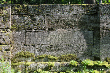 texture stone wall Gatchina palace, built of stone Pudozh - produced around the village Gatchina district Pudost, 17th century.