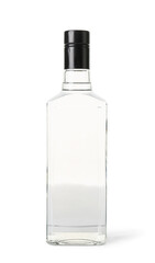Bottle of vodka isolated on white background