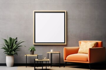 A clean slate picture frame mockup, inviting your creativity to shine through. Generative AI