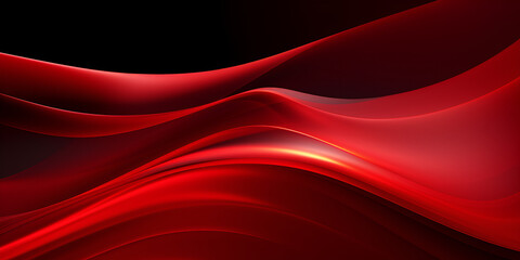 Digital red abstract wave background, ai generated