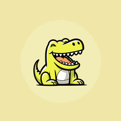 Alligator. Alligator hand-drawn comic illustration. Cute vector doodle style cartoon illustration.