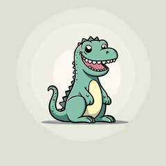 Alligator. Alligator hand-drawn comic illustration. Cute vector doodle style cartoon illustration.