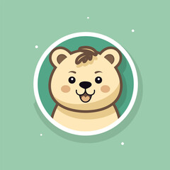 Bear. Bear hand-drawn comic illustration. Cute vector doodle style cartoon illustration.