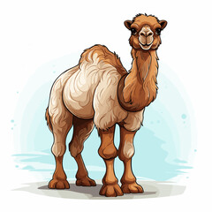 Camel. Camel hand-drawn comic illustration. Cute vector doodle style cartoon illustration.