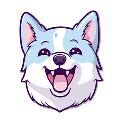 Wolf. Wolf hand-drawn comic illustration. Cute vector doodle style cartoon illustration.