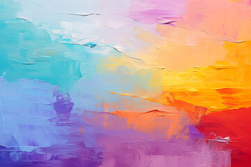 Abstract oil painted effect background in bright colors