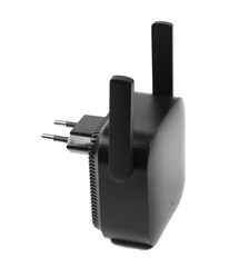 Wi-Fi range extender isolated on white