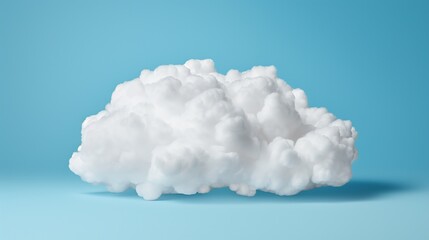 3d cloud isolated on blue background
