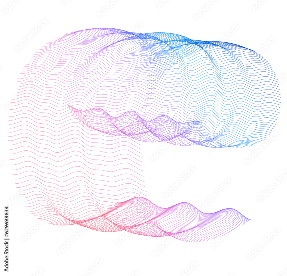Poster abstract lines colors design element on white background of waves. vector illustration eps 10 for gr