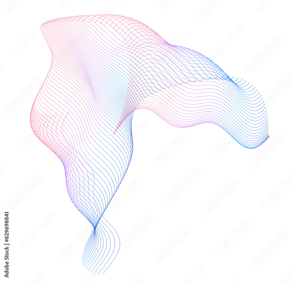 Poster abstract lines colors design element on white background of waves. vector illustration eps 10 for gr