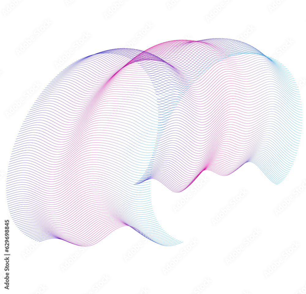 Poster abstract lines colors design element on white background of waves. vector illustration eps 10 for gr