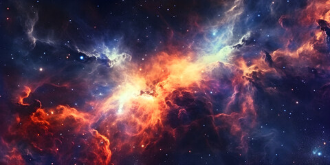 Fototapeta na wymiar Beautiful cosmic space background wallpaper illustration