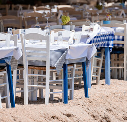 restaurant on the beach sand
