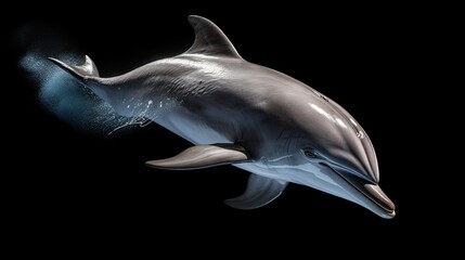 dolphin isolated on black