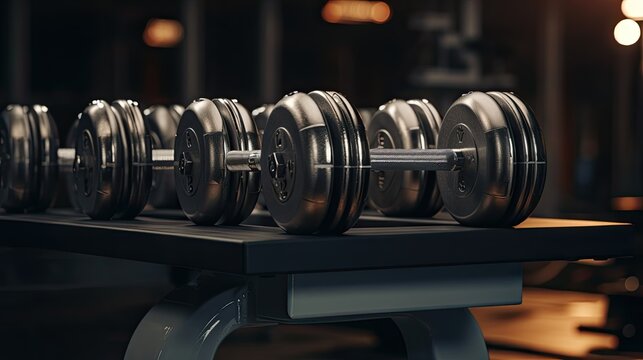 gym dumbells iron