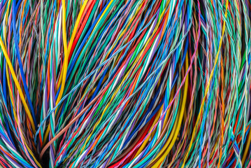 Colored Computer Electrical Cable Wire, as Background