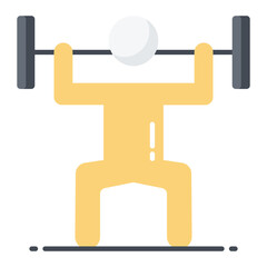 Weightlifting Flat Icon