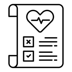 Diet Report Line Icon