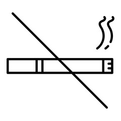 Fototapeta premium No Smoking Line Icon