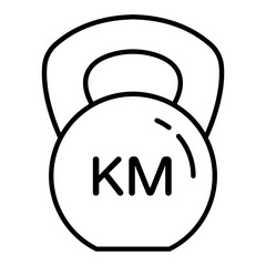 Kettlebell Line Icon
