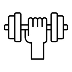 Dumbbell Line Icon