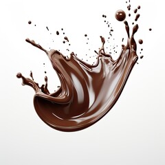 chocolate splash isolated on white background easter
