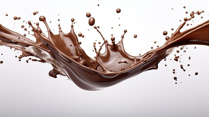 chocolate splash isolated on white easter