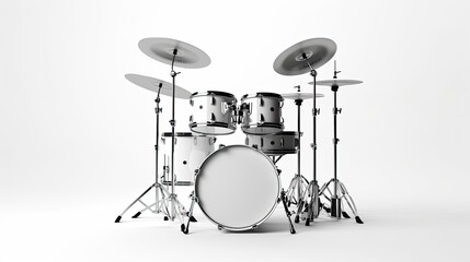 Obraz na płótnie Canvas drum kit isolated on black