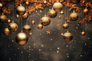 Fototapeta na wymiar Enchanting Holiday Adornments: Beautiful Christmas Ornaments (Generative AI)