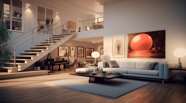 modern designed living room, modern interior of a hotel, modern interiors