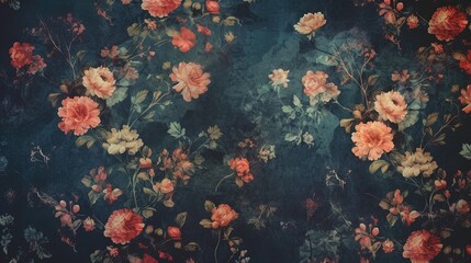 Fototapeta na wymiar Floral pattern. Flowers pattern. Flower wallpaper. Generative AI