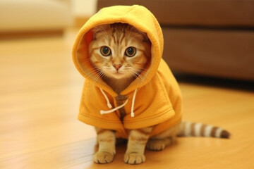 Naklejka premium International cat day. 8 August, cute cats, small kitty, beautiful, little pet, animals, true friend, pretty and funny, gentle, fluffy, playful, shorties. Generative AI