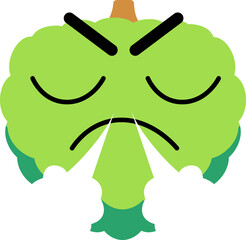 Custard Apple Face Over Angry Smoke Nose