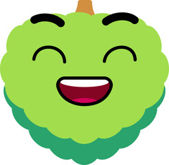 Obraz premium Custard Apple Face Smile Open Mouth