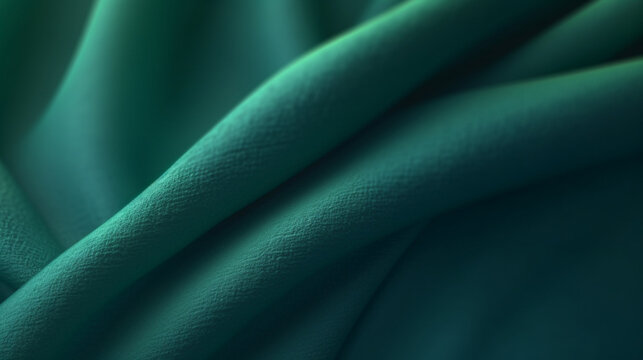 Morceaux de textile de couleur vert. Tissu, drap pli&eacute;. Arri&egrave;re-plan pour conception et cr&eacute;ation graphique.