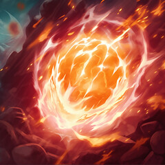 Iconic RPG Element: versatile fire spell icon to enhance any gaming experience. Ideal for diverse narratives and battles.