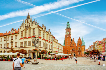 Altes Rathaus, Breslau, Polen  - obrazy, fototapety, plakaty