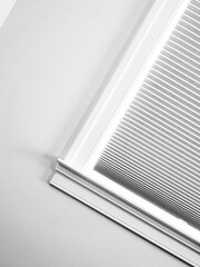 close up of a window blind