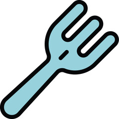 Spatula icon outline vector. Kitchen cooking. Bbq utensil color flat