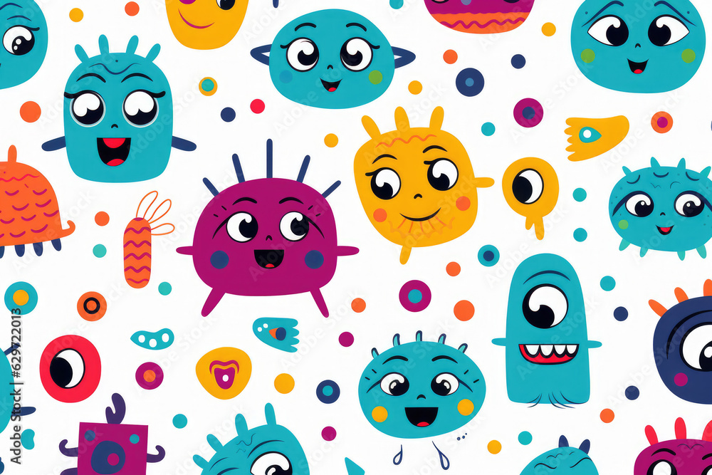 Poster stylish geometric shapes of various forms and bold, abstract motifs stand out against the background