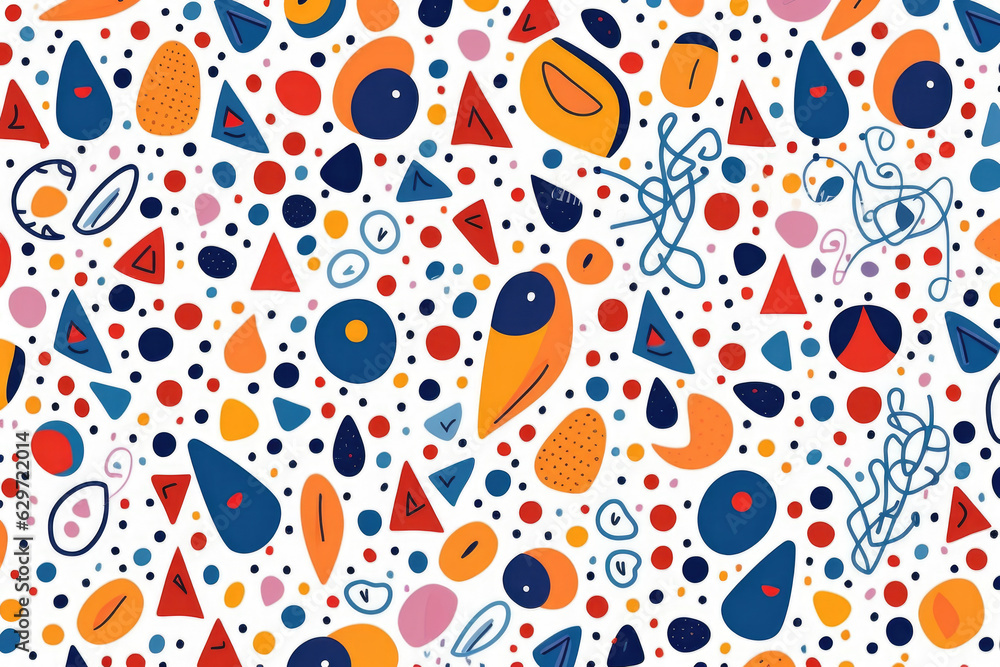Poster stylish geometric shapes of various forms and bold, abstract motifs stand out against the background