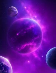 Plakat Purple Cosmic PaintiPurple Cosmic Painting Hyper ng Hyper 