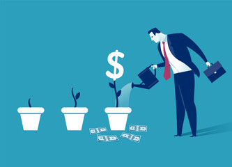 Profit. Growing business concept. Vector illustration.