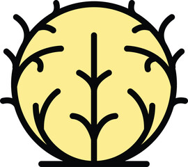 Tumble weed icon outline vector. Desert ball. Western bush color flat