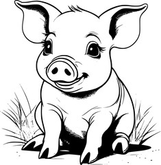 pig cartoon illustration