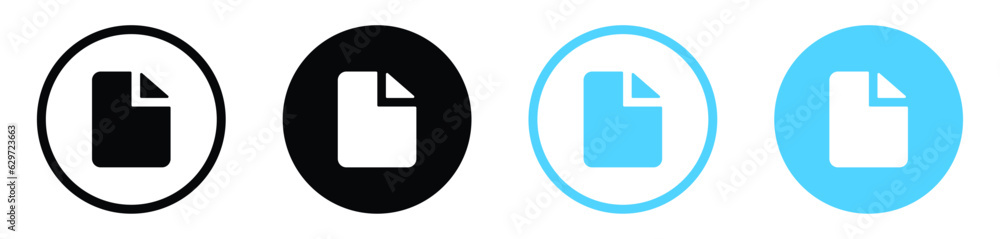 Poster file icon document icon vector doc sign file document icons button
