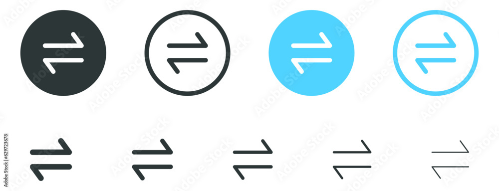 Aufkleber data transfer icon, exchange arrow icons - swap icon with two arrows