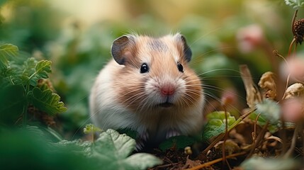 Cute hamster. Generative AI